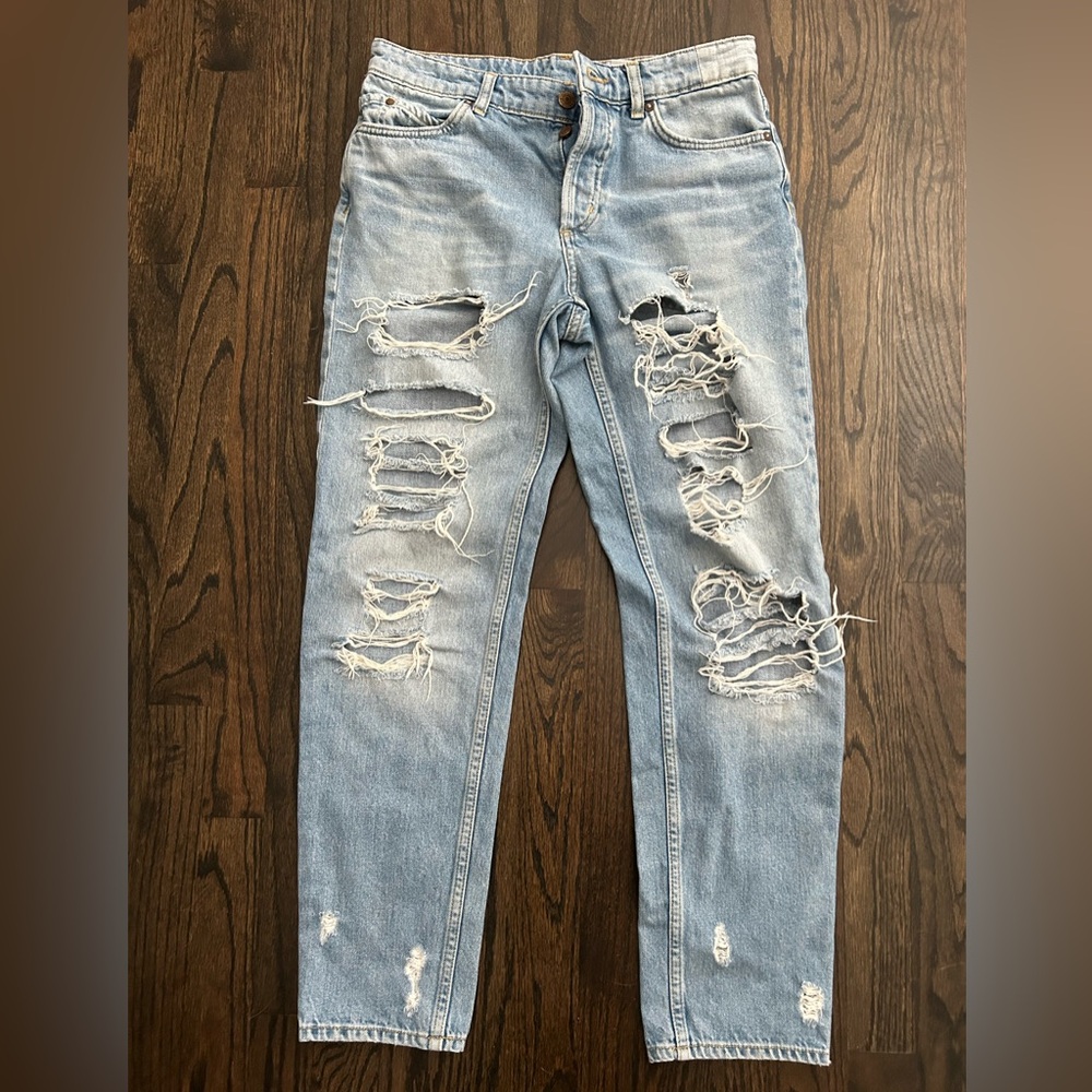 H&M boyfriend jean, low waist